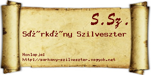Sárkány Szilveszter névjegykártya