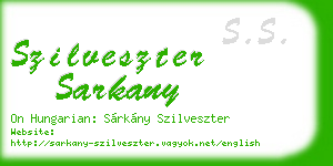 szilveszter sarkany business card