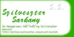 szilveszter sarkany business card
